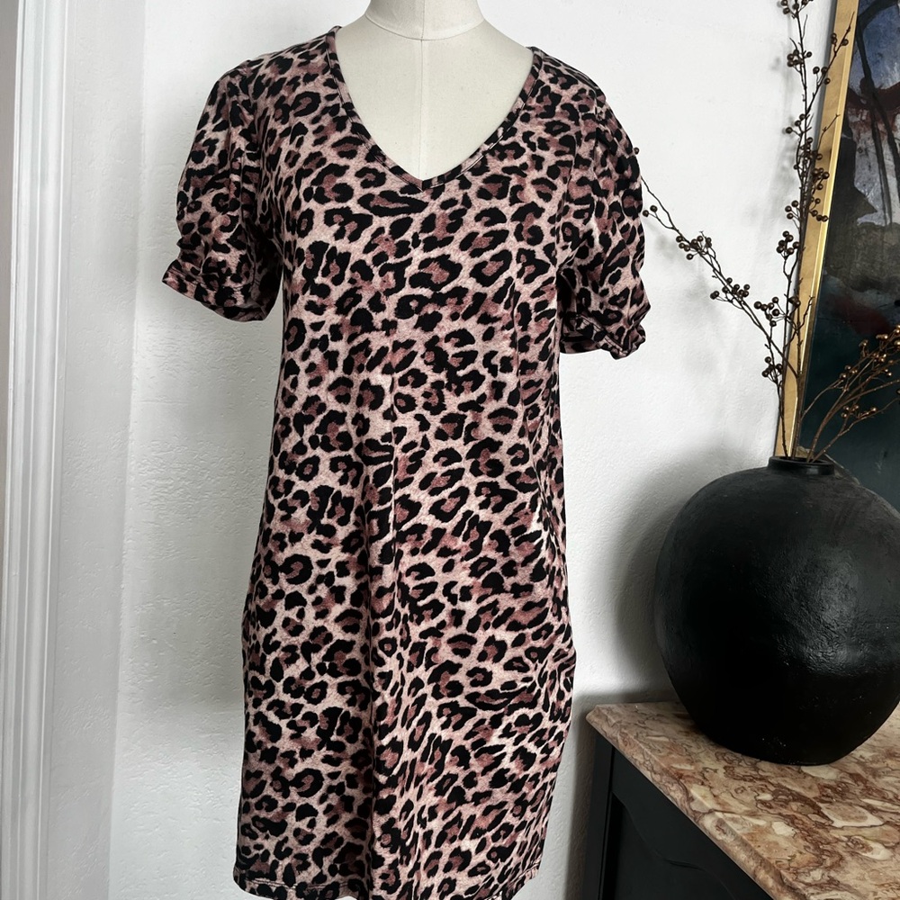 Generation Love Leopard Print Dress Medium M EUC worn once!
